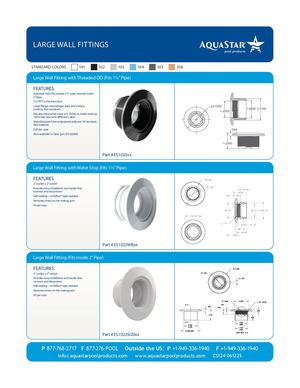 ES1022xx - Large Wall Fitting With Threaded OD (Fits 1 5in Pipe).