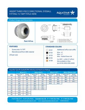 8xxx - Three Piece Directional Eyeball Fitting 1 5in MPT