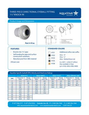 4xxx Three Piece Directional Eyeball Fitting 1 5in Knock-In - CS097 012924