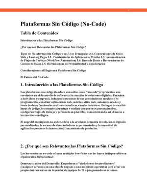 Plataformas Sin Código
