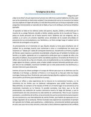 Lectura Complementaria Paradigmas De La ÉTica
