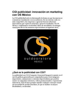 Cgi Publicidad Innovación En Marketing Con Os México