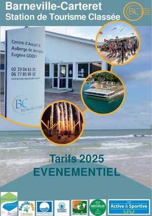 Tarifs 2025 Evénementiels
