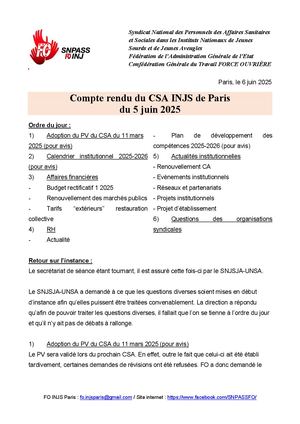CR CSA INJS Paris  5 06 2025