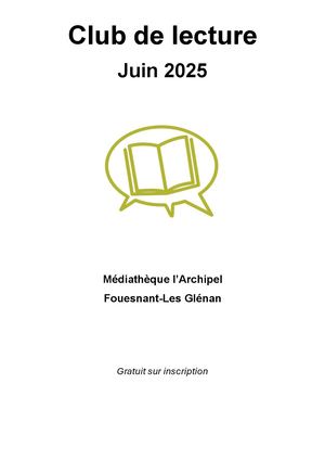 Club de lecture - la sélection de juin 2025