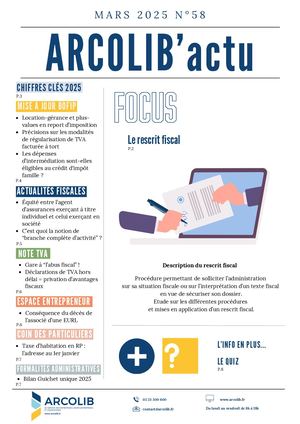 Arcolib'actu N°58