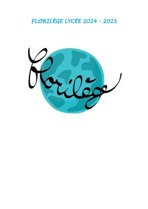 Florilège Lycée 2024 2025