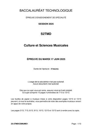 Culture et sciences musicales