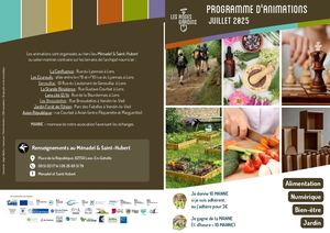 Programme Animations Ménadel - Juillet 2025