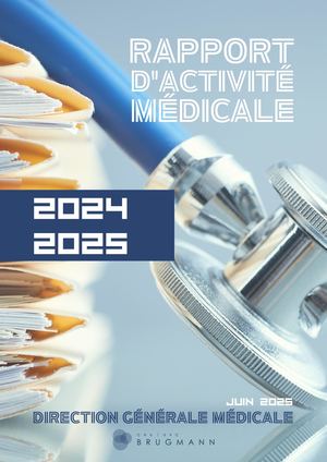 Rapport d'activité médicale du CHU Brugmann 2024-2025