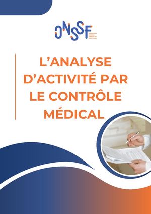 L’analyse D’activité Par Le Contrôle Médical