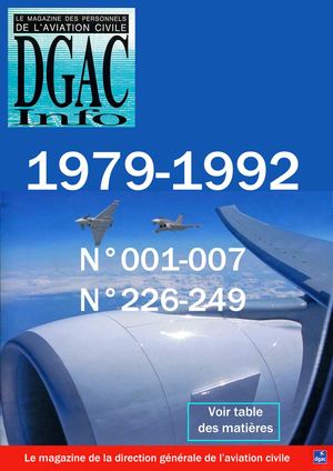 1979-1992 n°001-007 & n°226-249 Aviation Civile