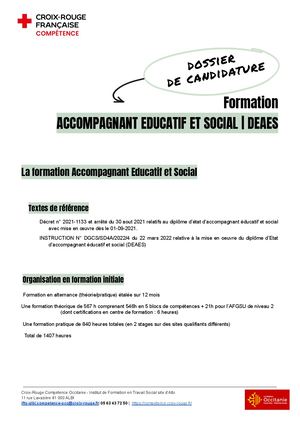 Crco Dossier De Candidature Deaes Albi 2025