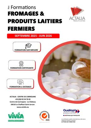 Catalogue des Formations Fromages et Produits laitiers Fermiers 2025-2026
