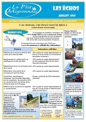 ÉChos 2025 Juillet