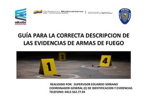 Descripcion Para Las Evidencias De Armas De Fuego