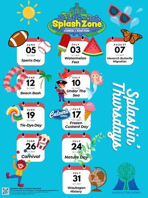 Splashin' Thursdays Calendar