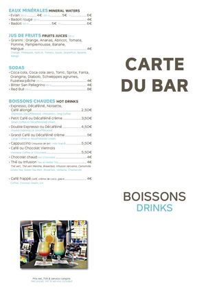 Carte Bar RIVA