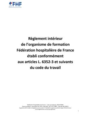 FHF - Règlement intérieur