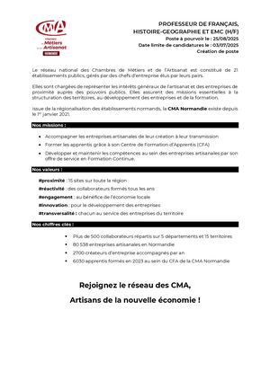 ProfDe Français Histoire Géographie Le Havre 1