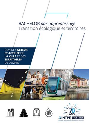 Plaquette Bachelor par apprentissage "Transition écologique et territoires" - 2025