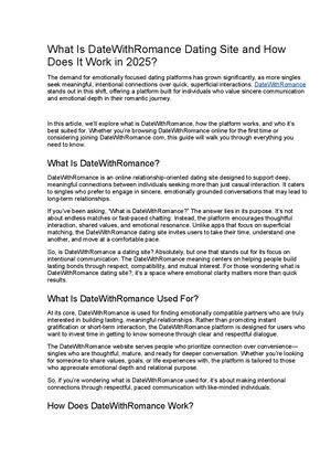 What Is DateWithRomance Dating Site and How Does It Work in 2025?