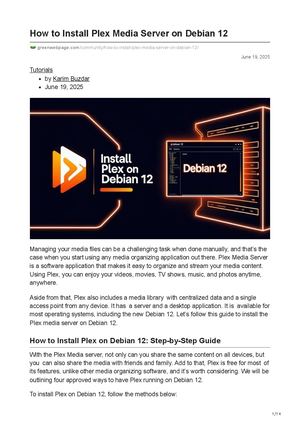 How To Install Plex Media Server On Debian 12