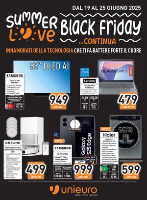 Volantino UNIEURO Black Friday CONTINUA - valido fino al 25 Giugno