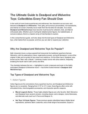The Ultimate Guide To Deadpool And Wolverine Toys Collectibles Every Fan Should Own
