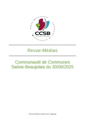 Revue De Presse 2025 06 20