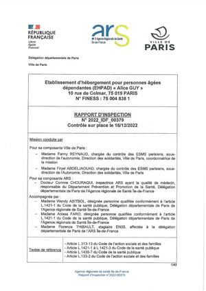 RP 750048381 EHPAD ALICE GUY PARIS