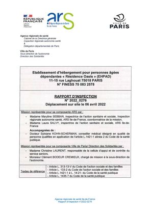 RP1 750832578 EHPAD OASIS PARIS