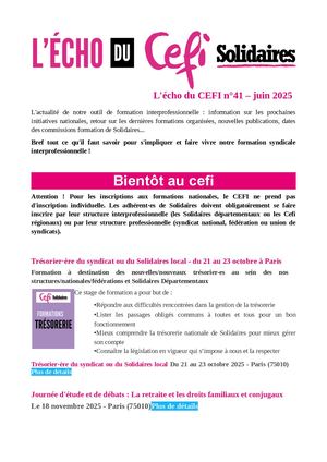 L'echo Du Cefi N° 41 Juin 2025