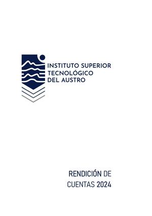 Rendición de Cuentas 2024 Instituto Superior Tecnológico del Austro