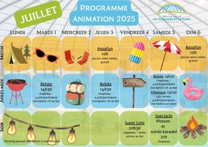 Programme des animations GF 2025
