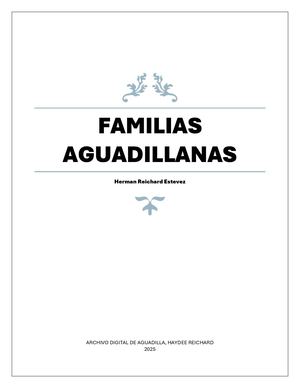 Geneaología de Familias de Aguadilla por Herman Reichard