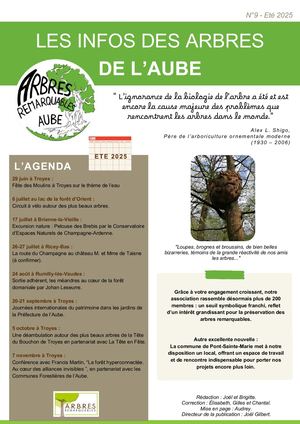 202506 N°9 Les Infos Des Arbres De L'aube Eté 2025