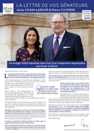 Lettre Parlementaire Janvier Février Mars 2025