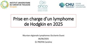 RR Lymphome Ouest: Actualités Sur Le Lymphome De Hodgkin - Caroline Protin