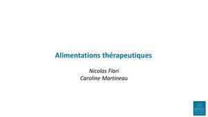 RR SOS 25 : Atelier Alimentations Thérapeutiques - Nicolas Flori et Caroline Martineau