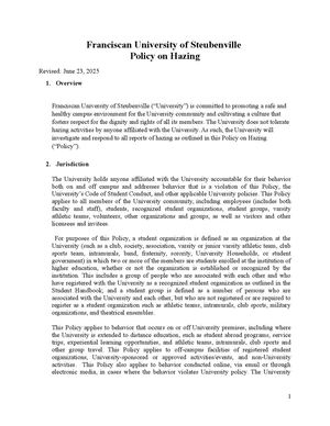 Policy On Hazing 6.23.25