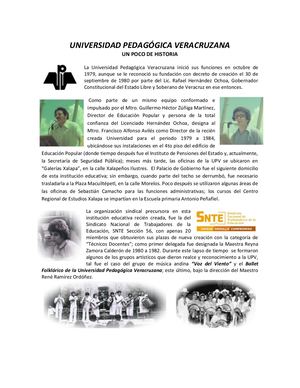 Cronología De La Universidad Pedagógica Veracruzana