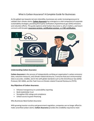 What Is Carbon Assurance A Complete Guide For Businesses