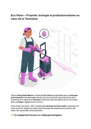 Eco Klean – Propreté, écologie et professionnalisme au cœur de la Tarentaise