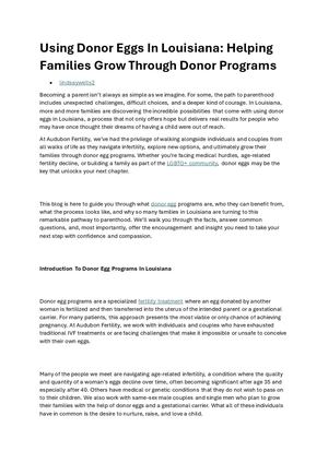 Donor Eggs In Louisiana