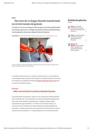 Belfort Une Tour De 15 éTages Bientôt Transformée En 10 000 Tonnes De Gravats