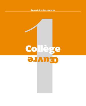 Catalogue 1 Collège / 1 Œuvre