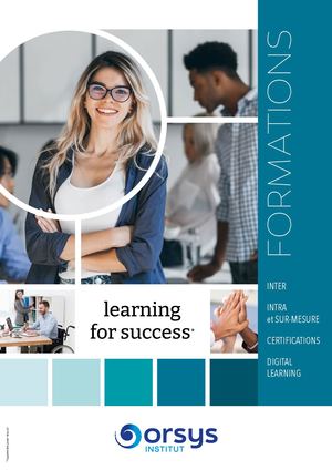 Plaquette ORSYS Institut