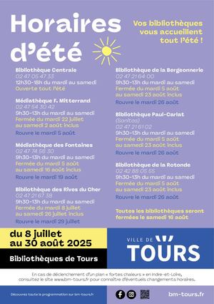 2025 Horaires Ete