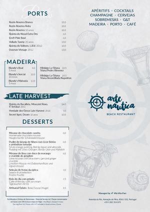 Arte Náutica Desserts & Cocktails